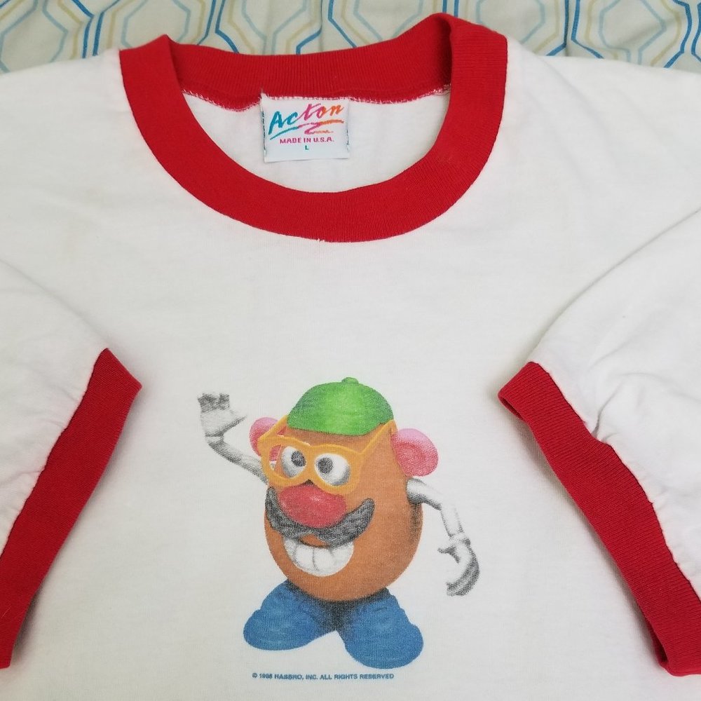 Vintage Mr Potato Head Ringer T Shirt Toy Story